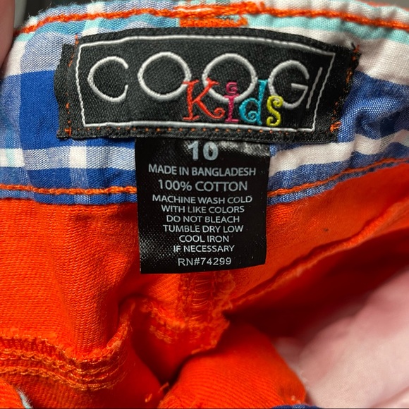 Coogi Kids Orange Jean Shorts, Size 10 - Picture 5 of 6
